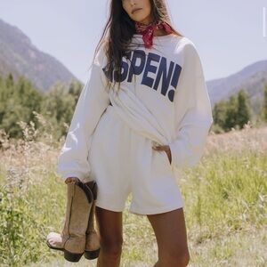 NWT DAILY DRILLS SWEAT SHORTS (WHITE)